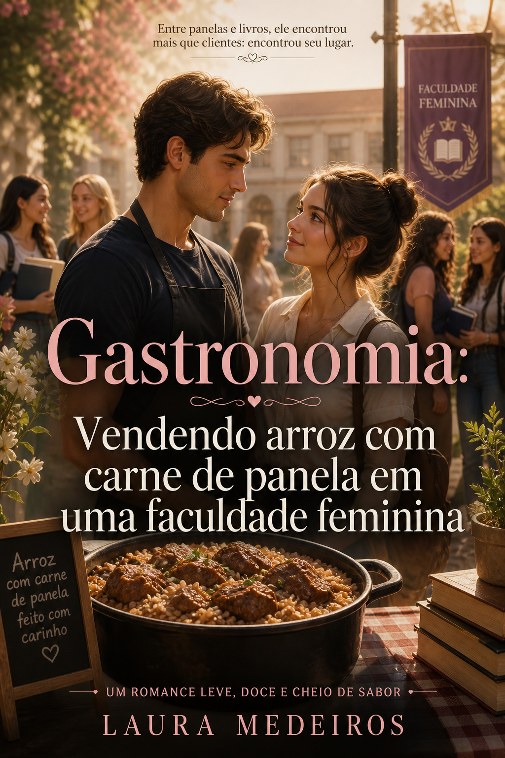 Gastronomia: Vendendo arroz com carne de panela em uma faculdade feminina